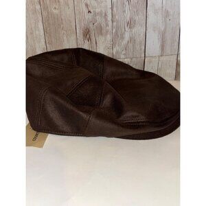 Men's Country Gentleman Parker Brown Newsboy Hat Flat Cap Medium NWT